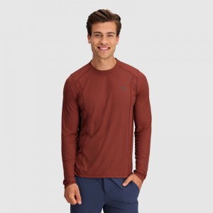 Outdoor Research Echo Long Sleeve T-shirts Herren Rot Braun | Österreich-650SCXGDR