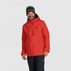 Outdoor Research Snowcrew Skijacke Herren Rot | Österreich-698YIXWFV