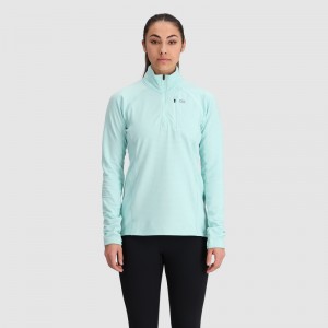 Outdoor Research Vigor Grid Quarter Zip Fleece Damen Helltürkis | Österreich-021OHBXKL