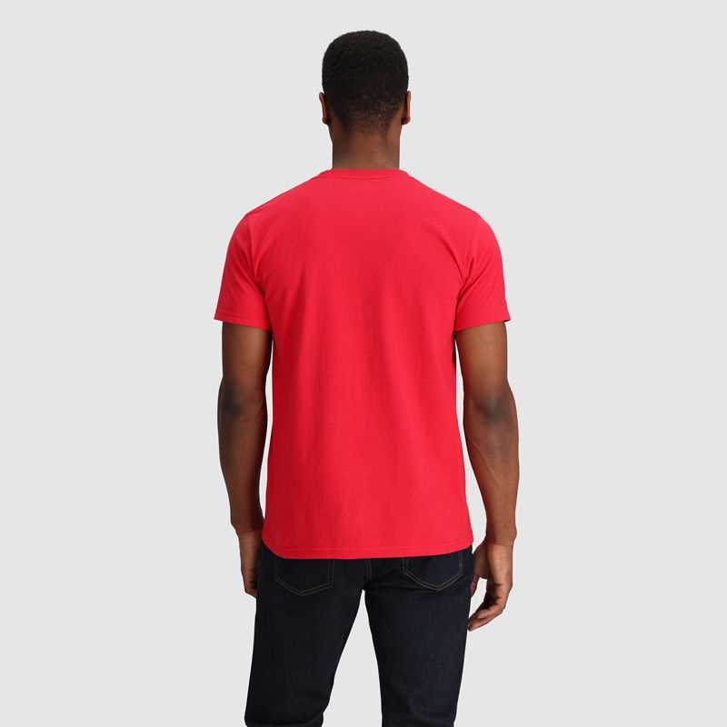 Outdoor Research Advocate Kurzes Sleeve T-shirts Herren Rot | Österreich-908LPHFVZ