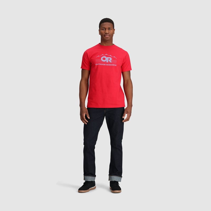 Outdoor Research Advocate Kurzes Sleeve T-shirts Herren Rot | Österreich-908LPHFVZ
