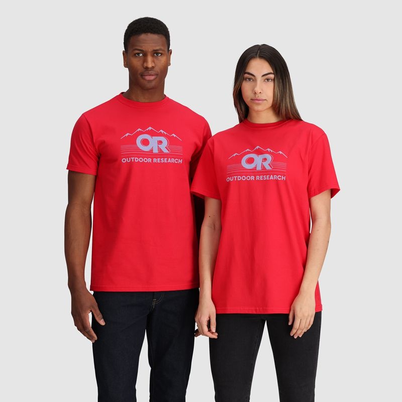 Outdoor Research Advocate Kurzes Sleeve T-shirts Herren Rot | Österreich-908LPHFVZ