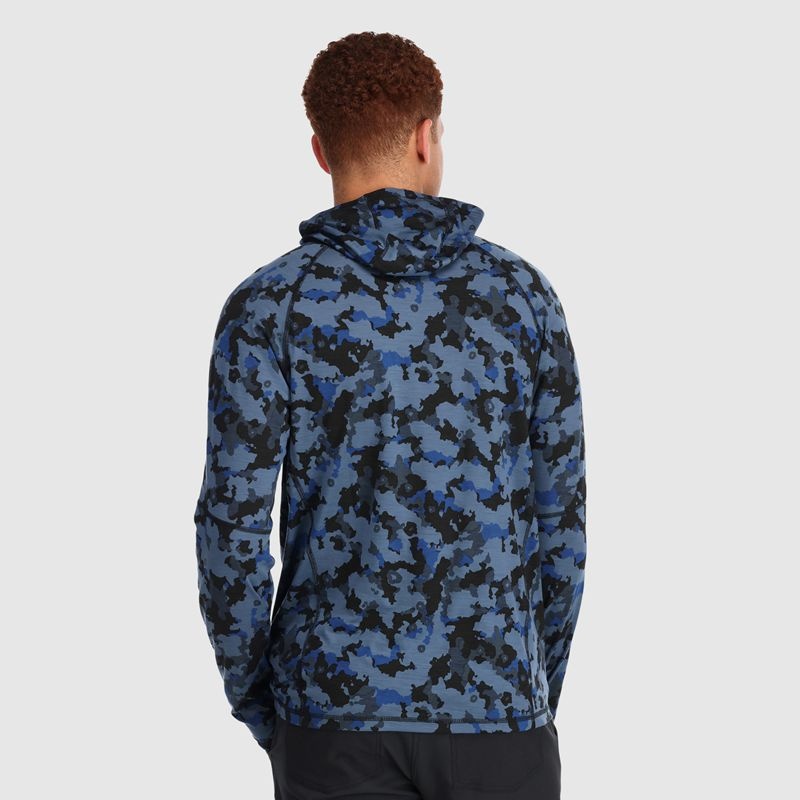 Outdoor Research Alpine Onset Merino 150 Hoodie Herren Blau Schwarz | Österreich-314UNXDQG