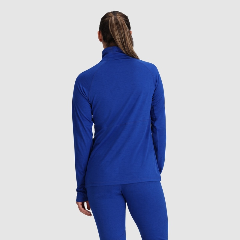 Outdoor Research Alpine Onset Merino Half Zip Funktionsshirt Damen Blau | Österreich-738ANBOTI
