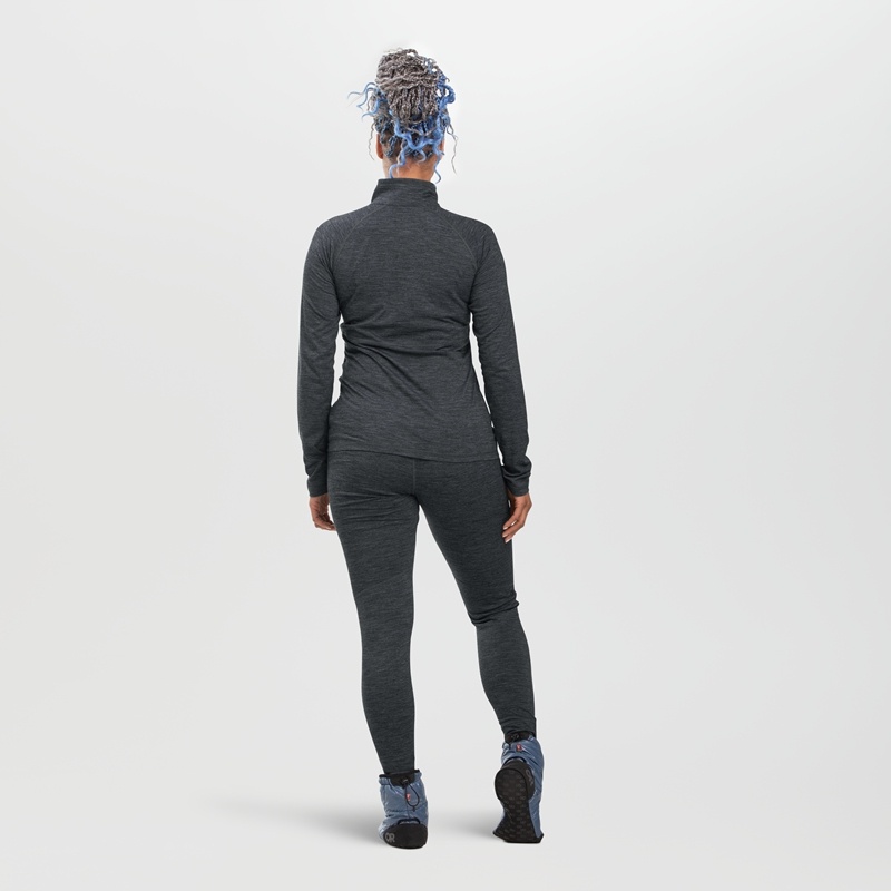 Outdoor Research Alpine Onset Merino Half Zip Funktionsshirt Damen Dunkelgrau | Österreich-104ODIAZG