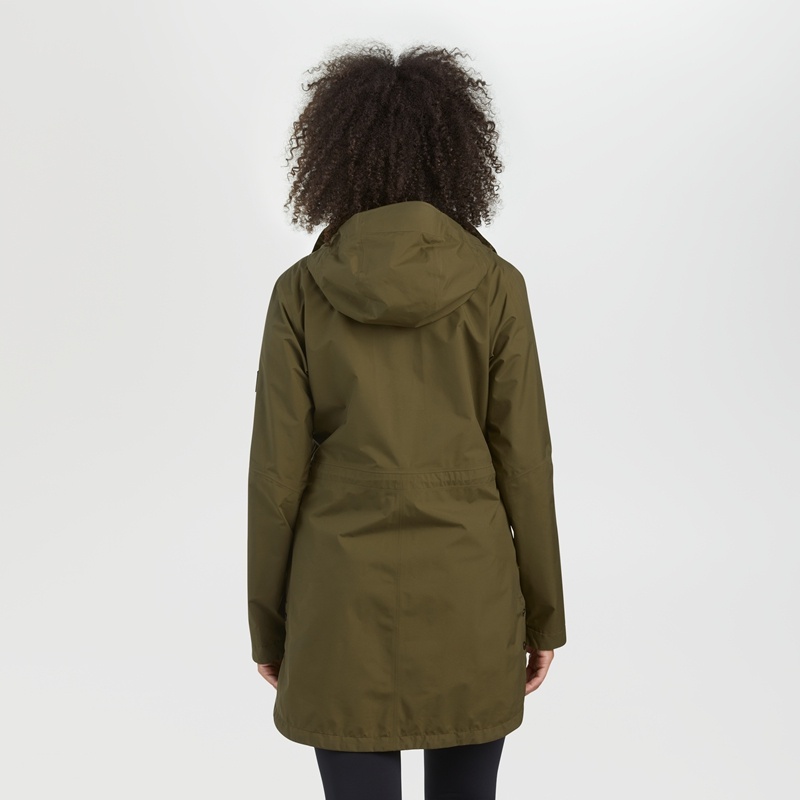 Outdoor Research Aspire Trench Regenjacke Damen Dunkelgrün | Österreich-780RBXTAH