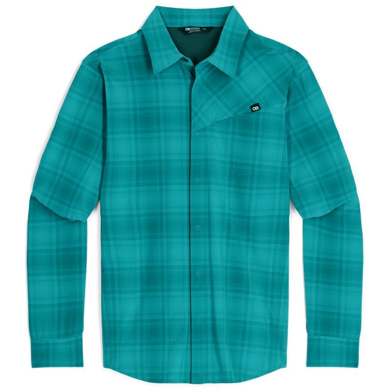 Outdoor Research Astroman Long Sleeve Sun Hemd Herren Türkis | Österreich-618NBGEOX