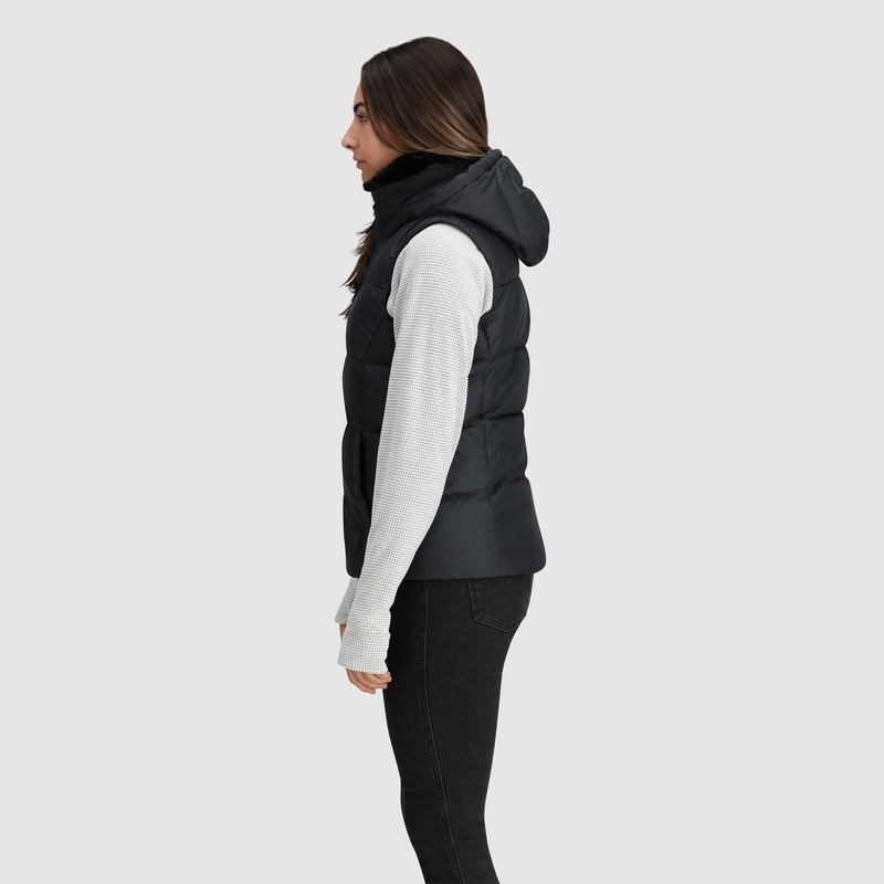 Outdoor Research Coldfront Mit Kapuze II Down Weste Damen Schwarz | Österreich-328QAFJVI