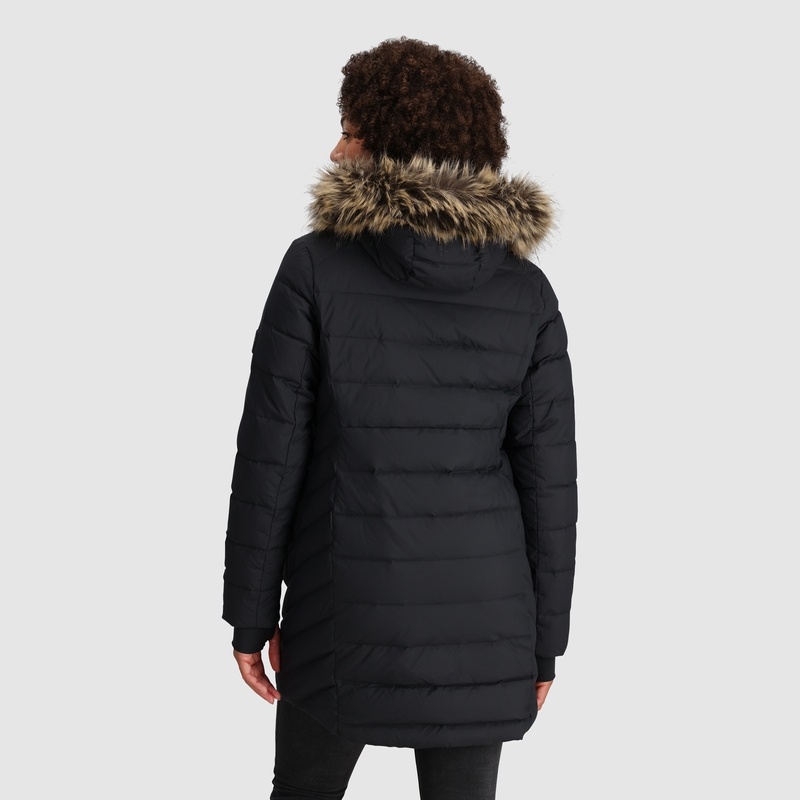 Outdoor Research Coze Lux Down Parka Damen Schwarz | Österreich-269FNDOGU