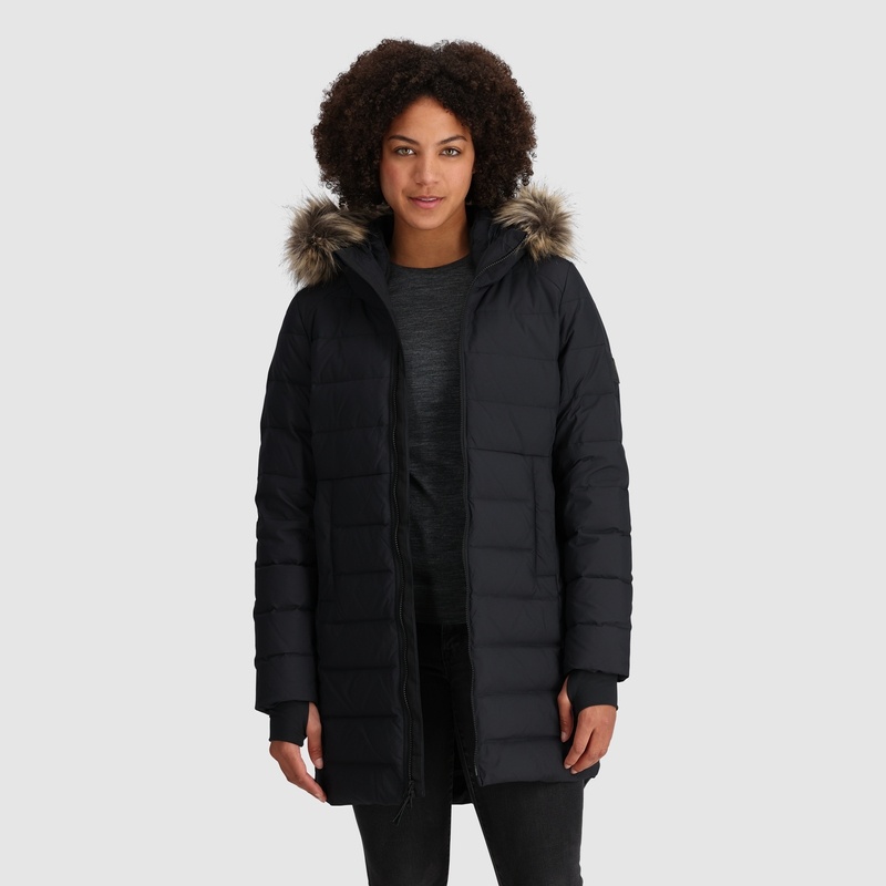 Outdoor Research Coze Lux Down Parka Damen Schwarz | Österreich-269FNDOGU