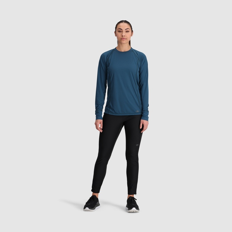 Outdoor Research Echo Long Sleeve T-shirts Damen Dunkelblau | Österreich-520JOTIQF