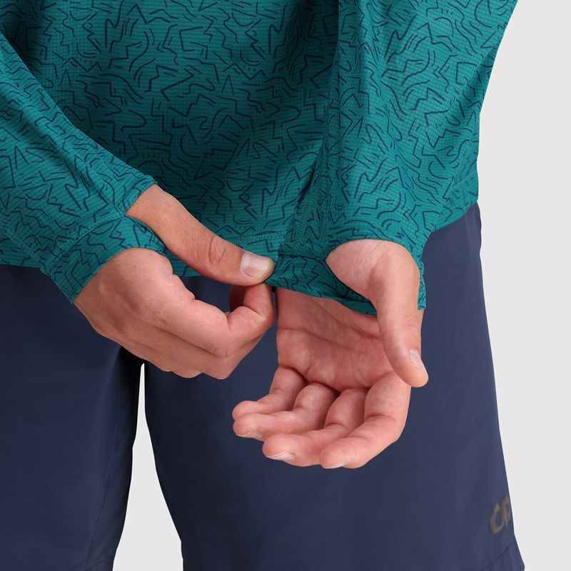 Outdoor Research Echo Printed Hoodie Herren Dunkeltürkis | Österreich-307SNZLVJ
