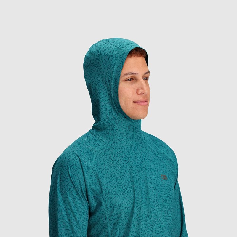 Outdoor Research Echo Printed Hoodie Herren Dunkeltürkis | Österreich-307SNZLVJ