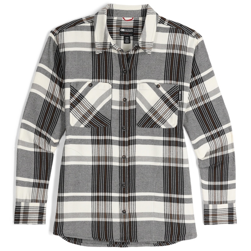 Outdoor Research Feedback Flannel Twill Hemd Damen Schwarz Weiß | Österreich-261DJMGSV