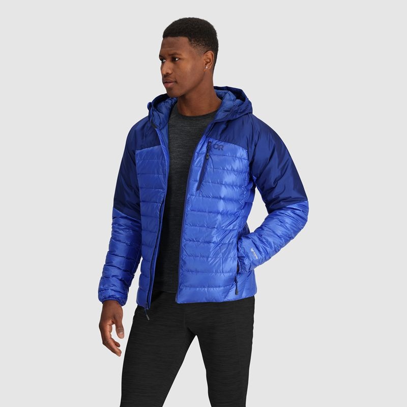Outdoor Research Helium Down Hoodie Daunenjacke Herren Blau Dunkelblau | Österreich-254ETAGYX
