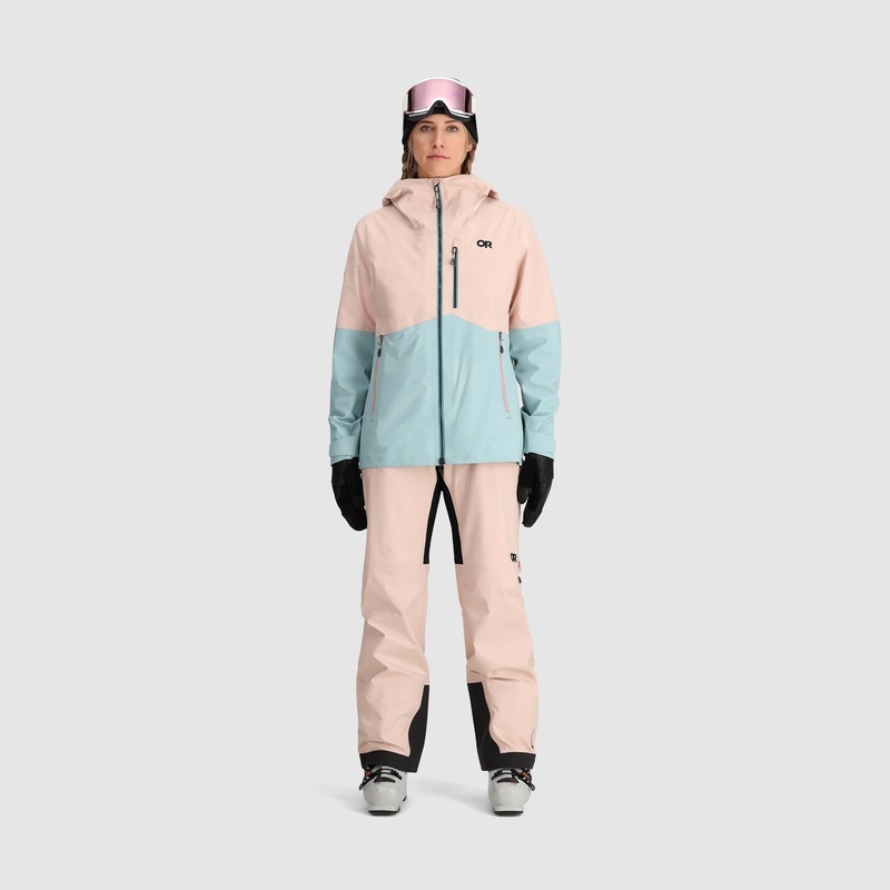 Outdoor Research Hemispheres II GORE-TEX® Skijacke Damen Hellrosa Blau | Österreich-581XKOMSY