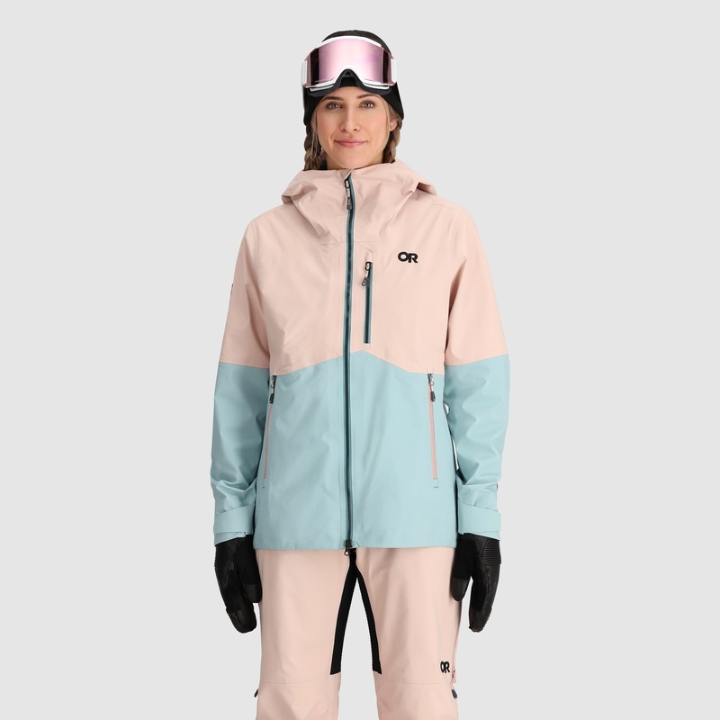 Outdoor Research Hemispheres II GORE-TEX® Skijacke Damen Hellrosa Blau | Österreich-581XKOMSY