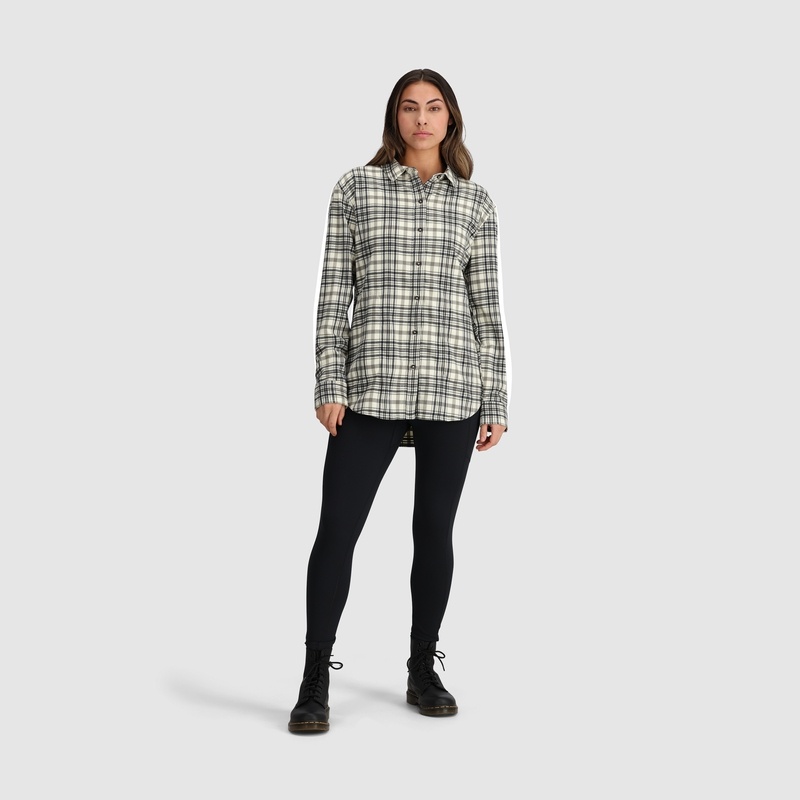 Outdoor Research Kulshan Flannel Hemd Damen Schwarz Weiß | Österreich-609YBAUIW
