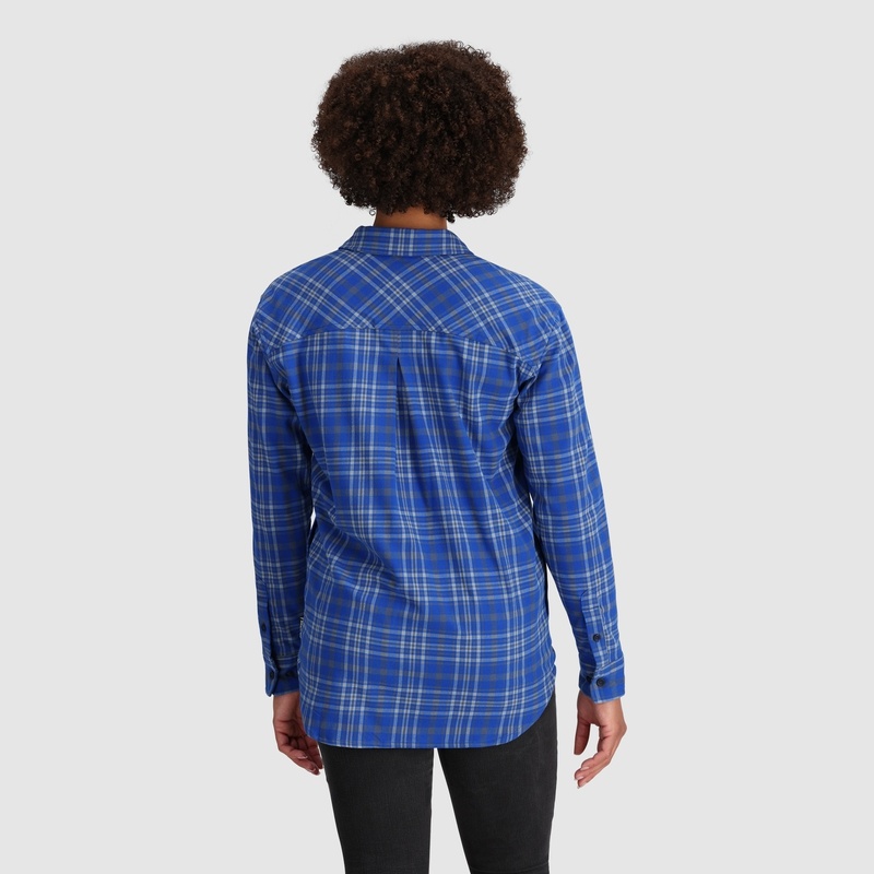 Outdoor Research Kulshan Flannel Hemd Damen Blau Grau | Österreich-538PBKSAW