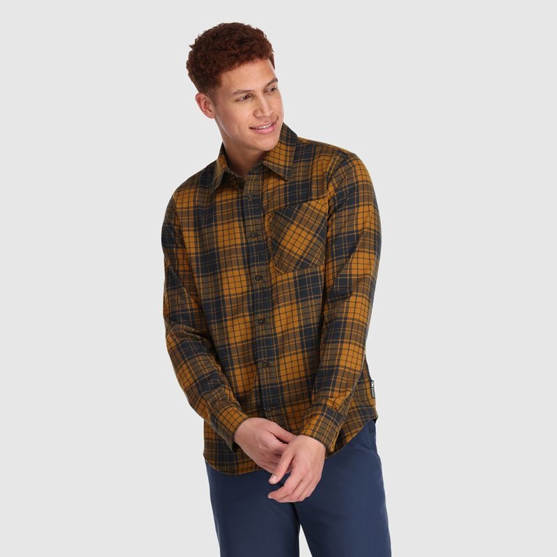 Outdoor Research Kulshan Flannel Hemd Herren Gelb Schwarz | Österreich-203ZSTLKQ