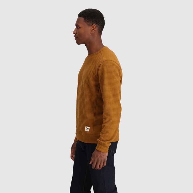 Outdoor Research Mega Trail Mix Crew Fleece Herren Braun | Österreich-739IZCMQL