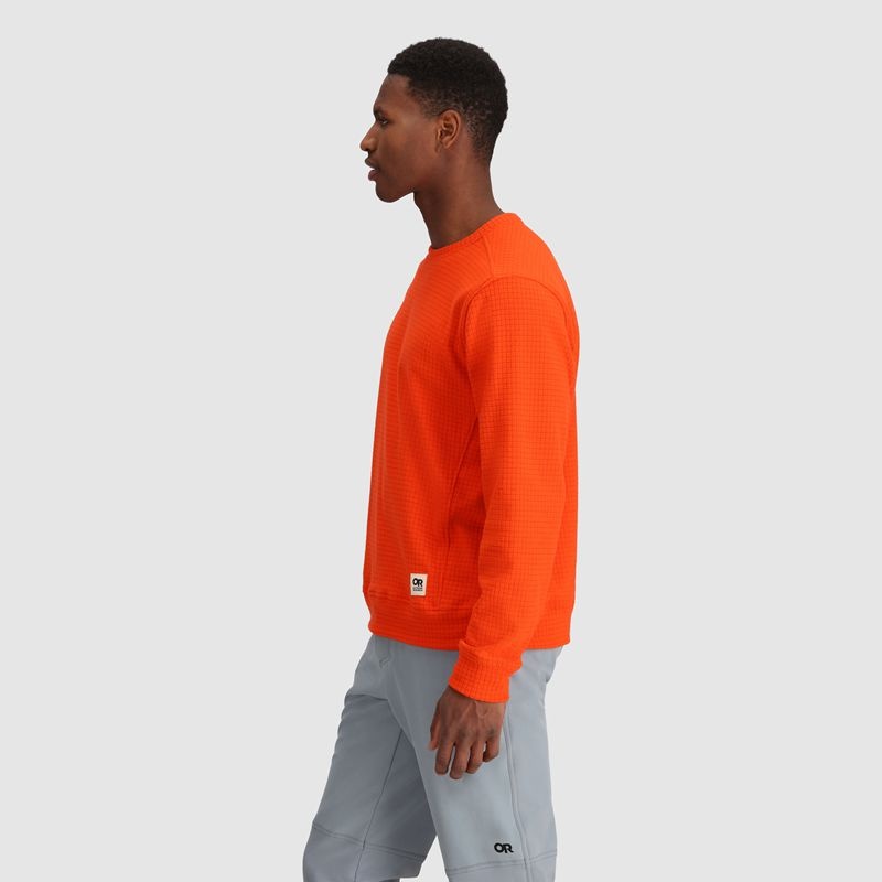 Outdoor Research Mega Trail Mix Crew Fleece Herren Orange | Österreich-841THJSKY