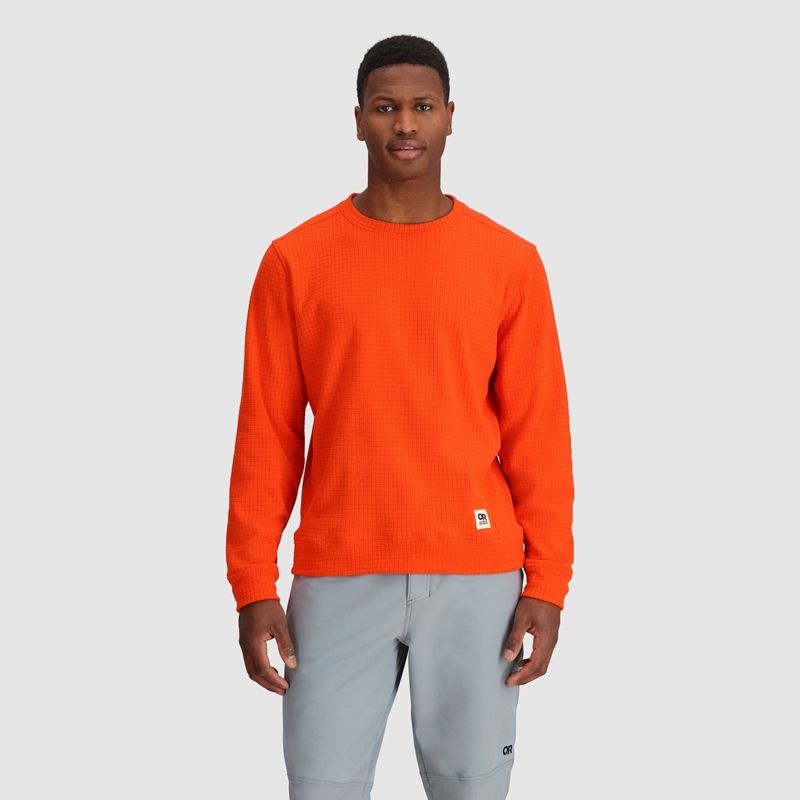 Outdoor Research Mega Trail Mix Crew Fleece Herren Orange | Österreich-841THJSKY