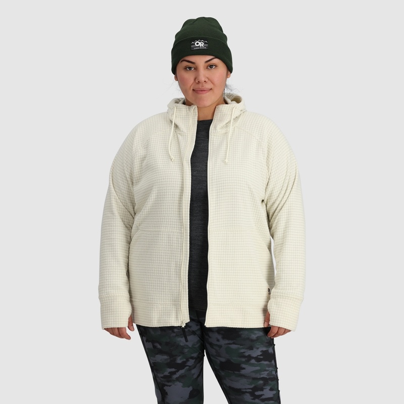 Outdoor Research Mega Trail Mix Fleece Full Zip-Plus Hoodie Damen Weiß | Österreich-612RUAWCN
