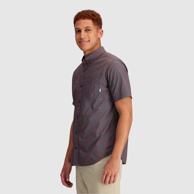 Outdoor Research Rooftop Kurzes Sleeve Hemd Herren Blau | Österreich-928UKYBHM