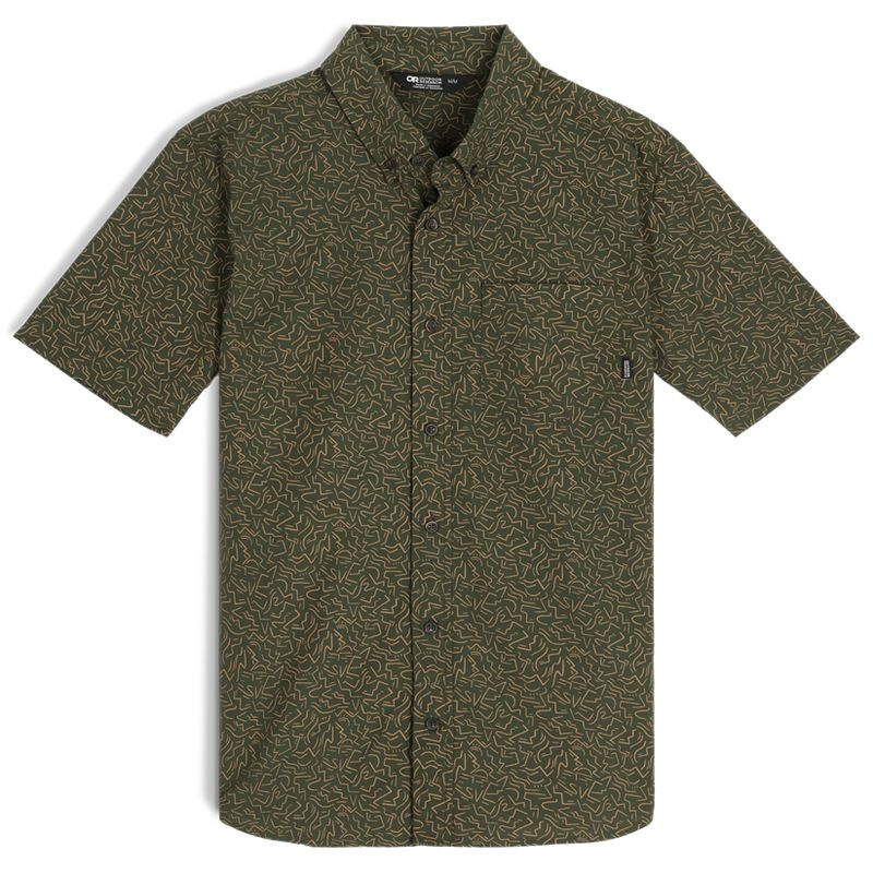 Outdoor Research Rooftop Kurzes Sleeve Hemd Herren Olivgrün | Österreich-348IVBOTG