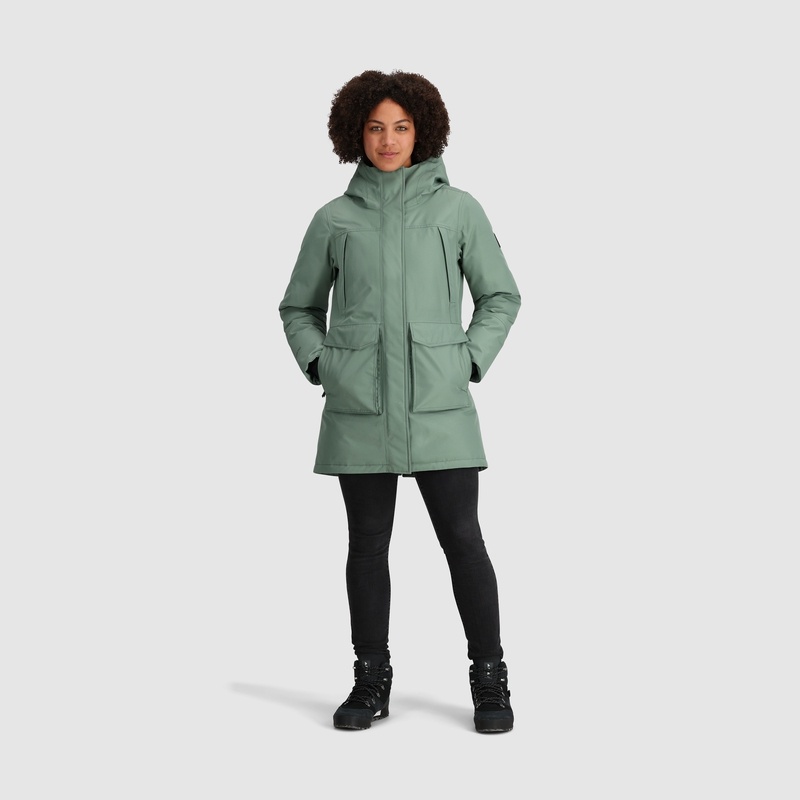 Outdoor Research Stormcraft Down Parka Damen Grün | Österreich-716XKSFYP