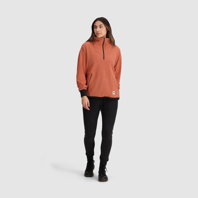 Outdoor Research Trail Mix Quarter Zip Pullover Damen Orange | Österreich-031FGXURQ