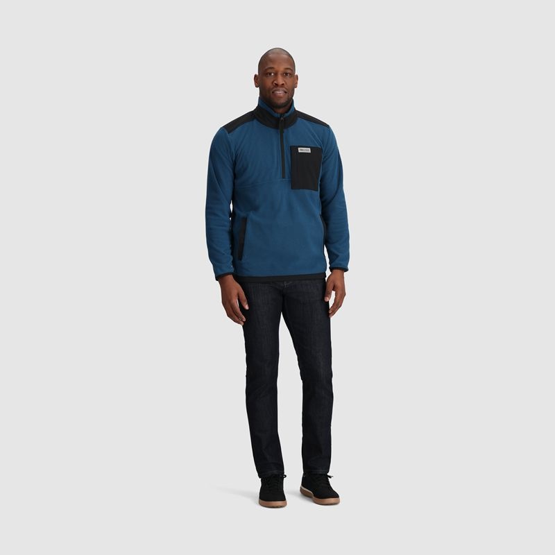 Outdoor Research Trail Mix Quarter Zip Pullover Herren Navy | Österreich-976PHAESO
