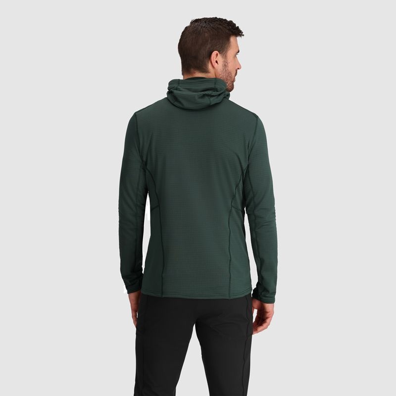 Outdoor Research Vigor Grid Fleece Pullover Hoodie Herren Grün | Österreich-064GDFYTP