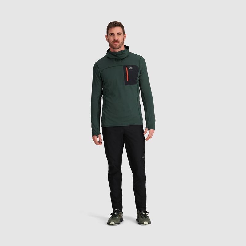 Outdoor Research Vigor Grid Fleece Pullover Hoodie Herren Grün | Österreich-064GDFYTP