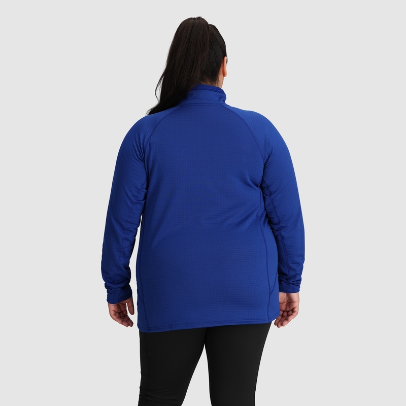 Outdoor Research Vigor Grid Half Zip-Plus Fleece Damen Blau | Österreich-790MRDZCT