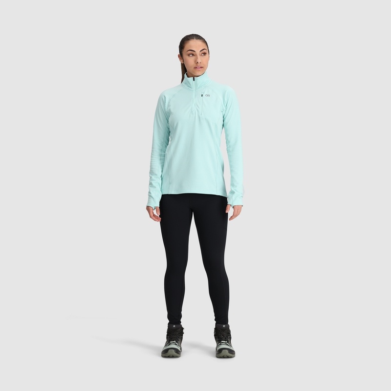 Outdoor Research Vigor Grid Quarter Zip Fleece Damen Helltürkis | Österreich-021OHBXKL