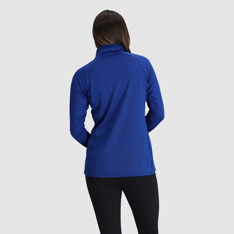 Outdoor Research Vigor Grid Quarter Zip Fleece Damen Blau | Österreich-860VBUIQP