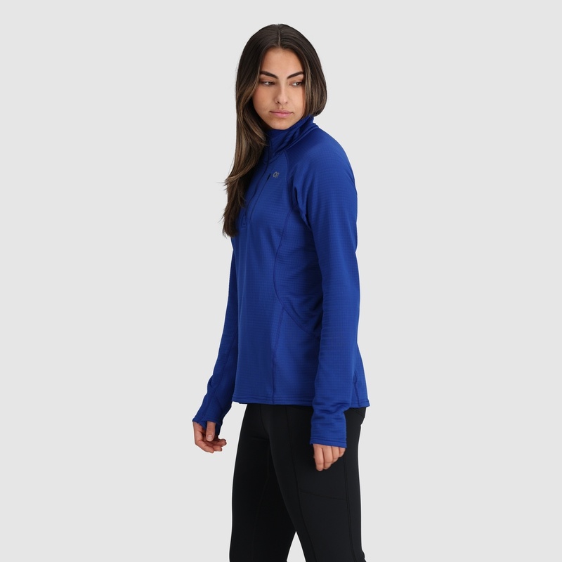 Outdoor Research Vigor Grid Quarter Zip Fleece Damen Blau | Österreich-860VBUIQP