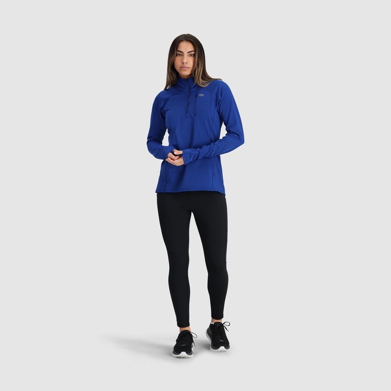 Outdoor Research Vigor Grid Quarter Zip Fleece Damen Blau | Österreich-860VBUIQP